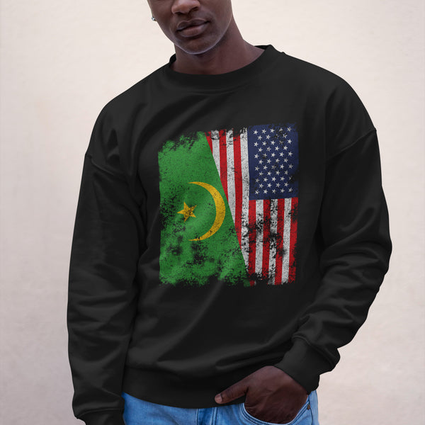 Mauritania 1959-2017 USA Flag Sweatshirt