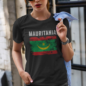 Mauritania Flag Vintage Mauritanian Flag T-Shirt