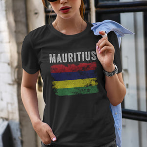 Mauritius Flag Distressed Mauritian Flag T-Shirt