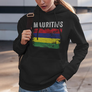 Mauritius Flag Distressed Mauritian Flag Hoodie