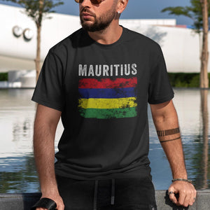 Mauritius Flag Distressed Mauritian Flag T-Shirt