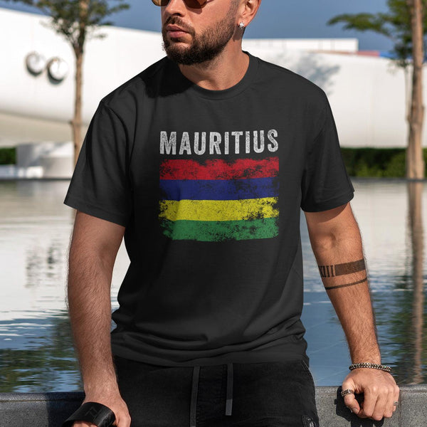 Mauritius Flag Distressed Mauritian Flag T-Shirt
