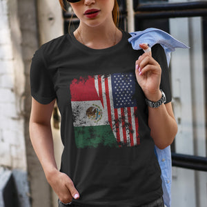 Mexico USA Flag - Half American T-Shirt