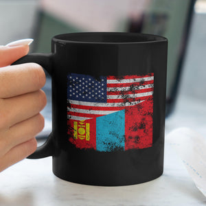 Mongolia USA Flag Mug