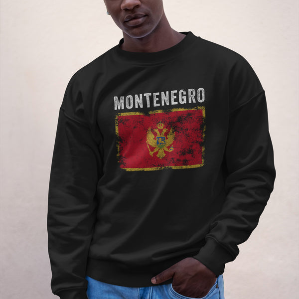 Montenegro Flag Vintage Montenegrin Flag Sweatshirt