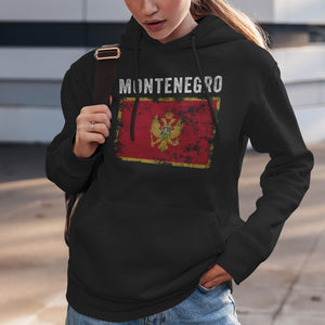 Montenegro Flag Vintage Montenegrin Flag Hoodie