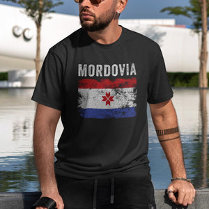 Mordovia Flag Distressed - Mordvin Flag T-Shirt