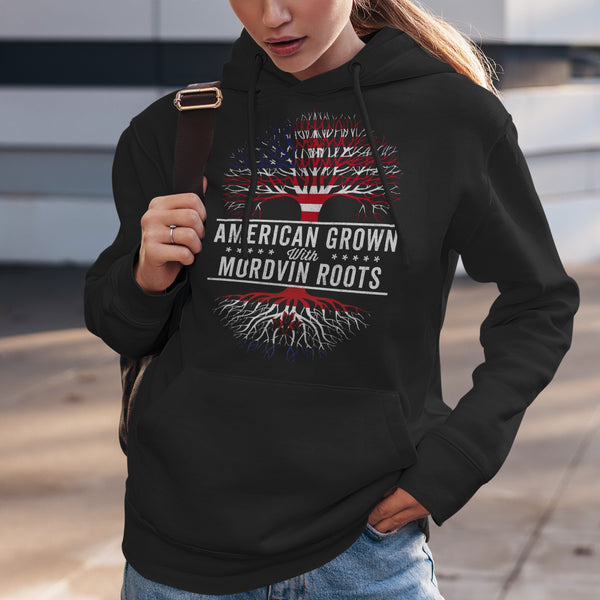 American Grown Mordvin Roots Flag Hoodie
