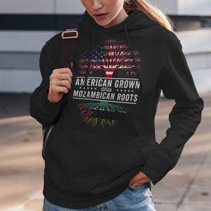 American Grown Mozambican Roots Flag Hoodie
