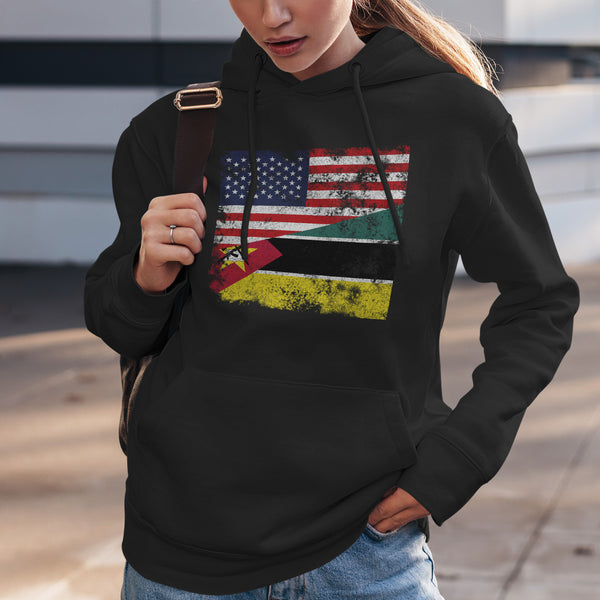 Mozambique USA Flag Hoodie