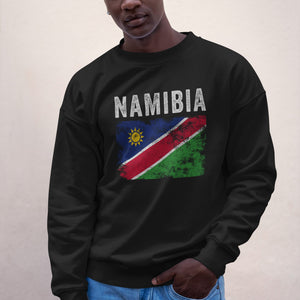 Namibia Flag Distressed - Namibian Flag Sweatshirt