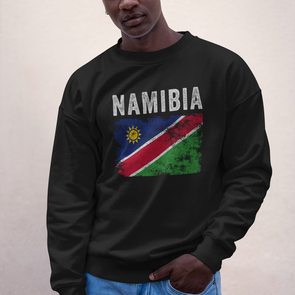 Namibia Flag Distressed - Namibian Flag Sweatshirt