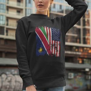 Namibia USA Flag - Half American Sweatshirt