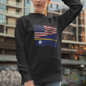 Nauru USA Flag Sweatshirt