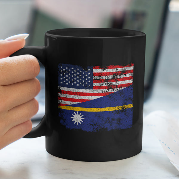 Nauru USA Flag Mug