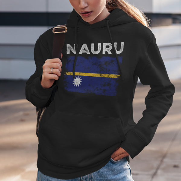 Nauru Flag Distressed - Nauruan Flag Hoodie