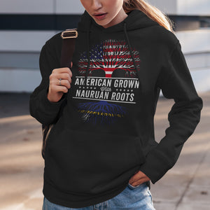 American Grown Nauruan Roots Flag Hoodie