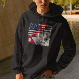 Nepal USA Flag Hoodie