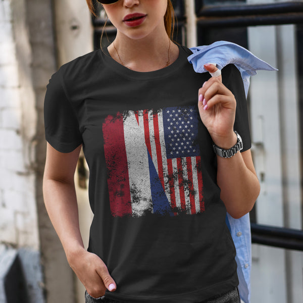 Netherlands USA Flag - Half American T-Shirt
