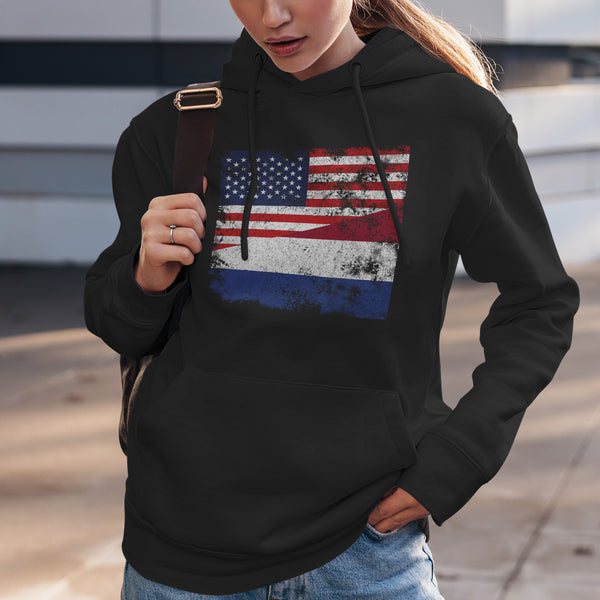 Netherlands USA Flag Hoodie
