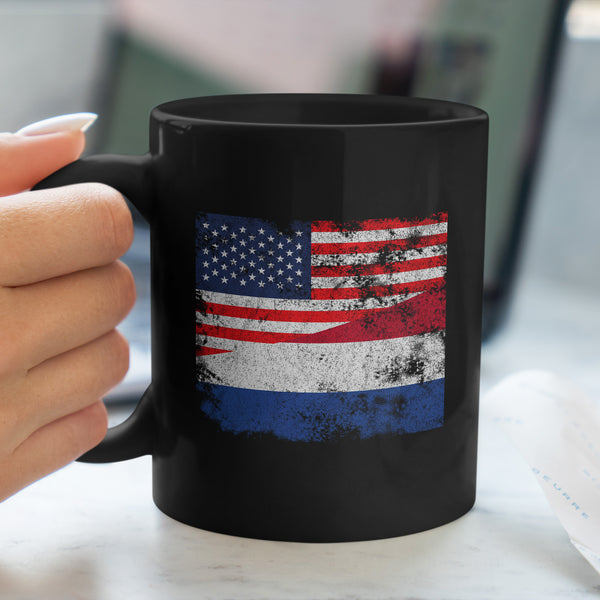 Netherlands USA Flag Mug