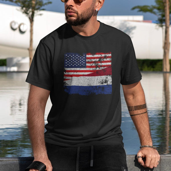 Netherlands USA Flag T-Shirt