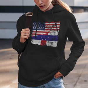 Netherlands Antilles USA Flag Hoodie