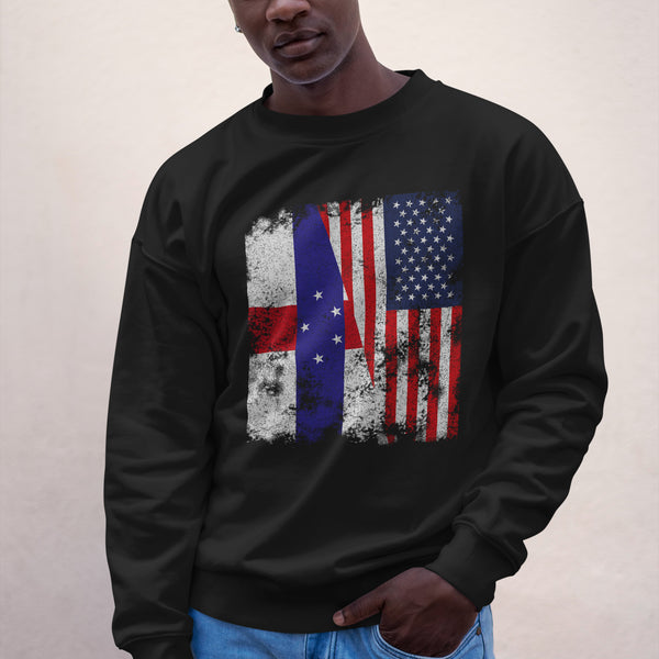 Netherlands Antilles USA Flag Sweatshirt