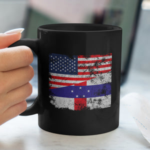 Netherlands Antilles USA Flag Mug