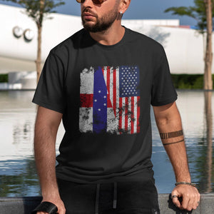 Netherlands Antilles USA Flag T-Shirt