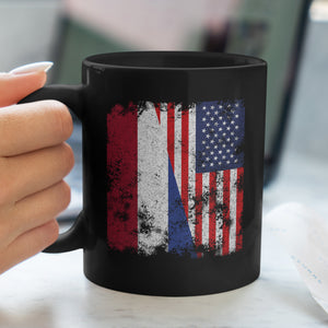 Netherlands USA Flag - Half American Mug