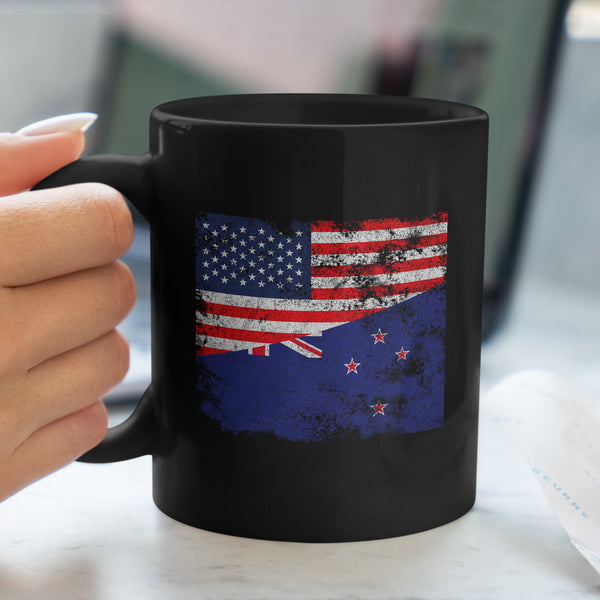 New Zealand USA Flag Mug