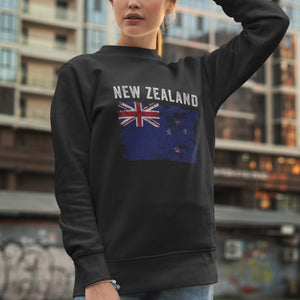 New Zealand Flag Distressed Sweatshirt