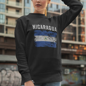 Nicaragua Flag Vintage - Nicaraguan Flag Sweatshirt