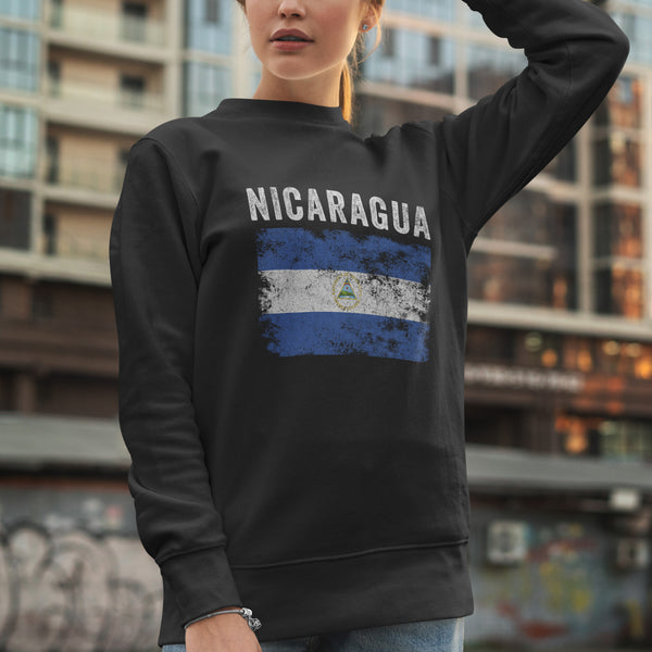 Nicaragua Flag Vintage - Nicaraguan Flag Sweatshirt