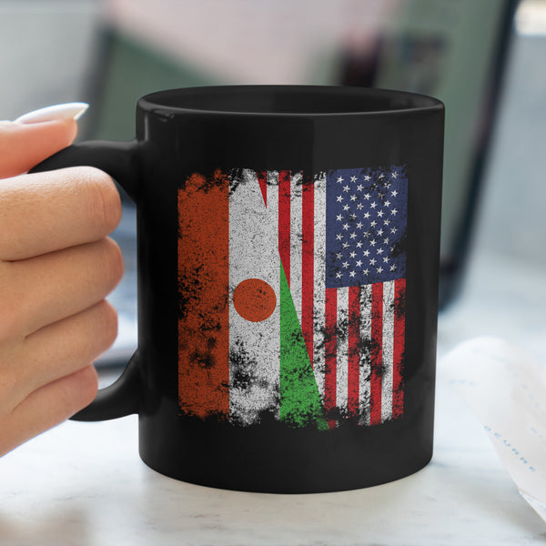 Niger USA Flag - Half American Mug