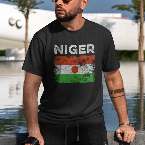 Niger Flag Distressed - Nigerien Flag T-Shirt