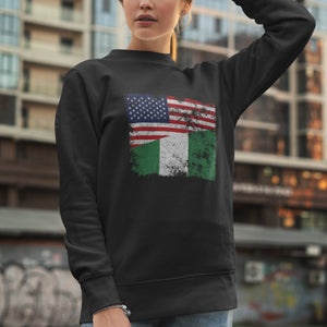 Nigeria USA Flag Sweatshirt