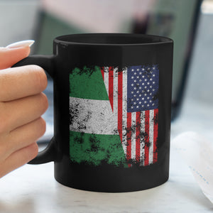 Nigeria USA Flag - Half American Mug