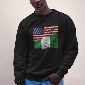 Nigeria USA Flag Sweatshirt