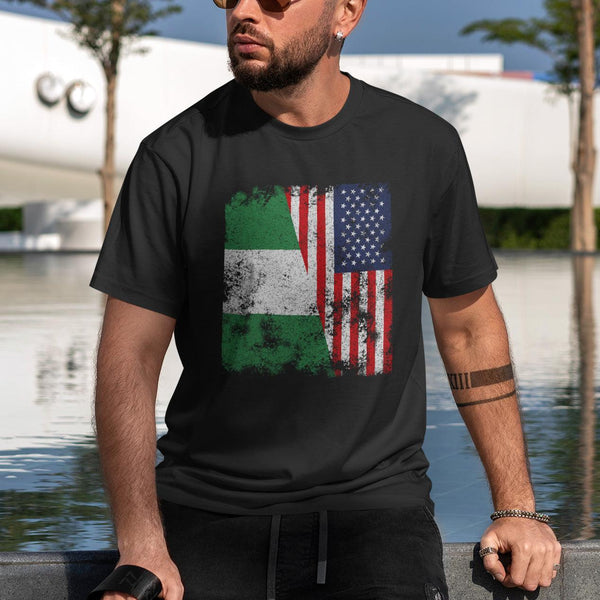 Nigeria USA Flag - Half American T-Shirt