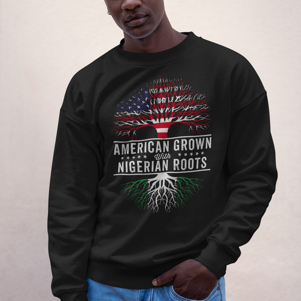 American Grown Nigerian Roots Flag Sweatshirt