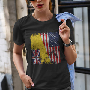 Niue USA Flag - Half American T-Shirt