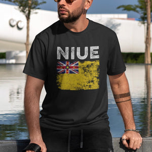 Niue Flag Distressed - Niuean Flag T-Shirt