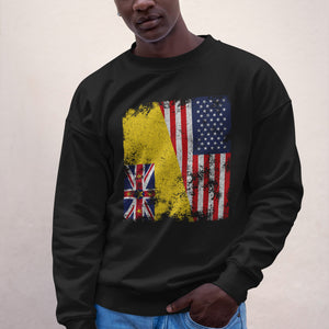 Niue USA Flag - Half American Sweatshirt