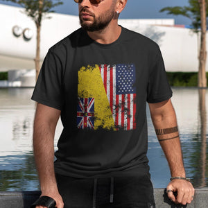 Niue USA Flag - Half American T-Shirt