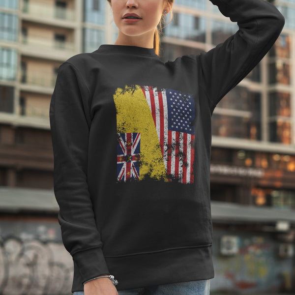 Niue USA Flag - Half American Sweatshirt
