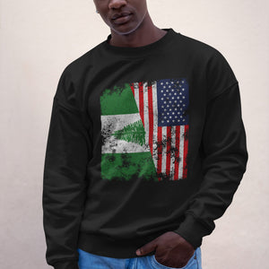 Norfolk Island USA Flag - Half American Sweatshirt