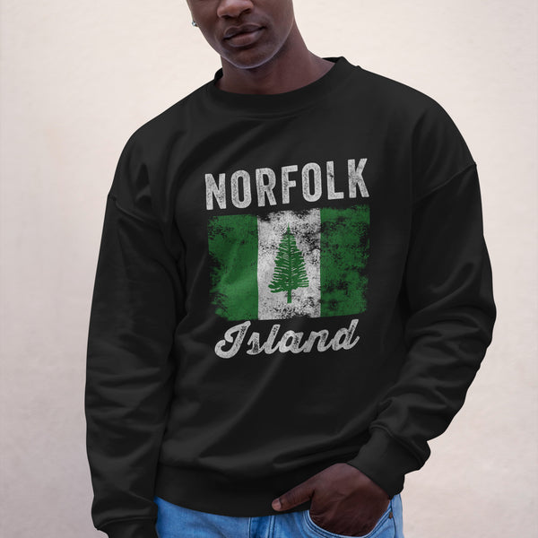 Norfolk Island Flag Distressed Sweatshirt