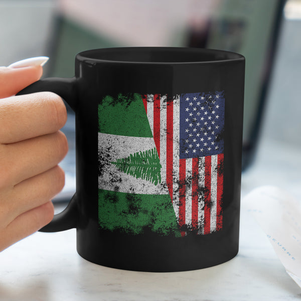 Norfolk Island USA Flag - Half American Mug